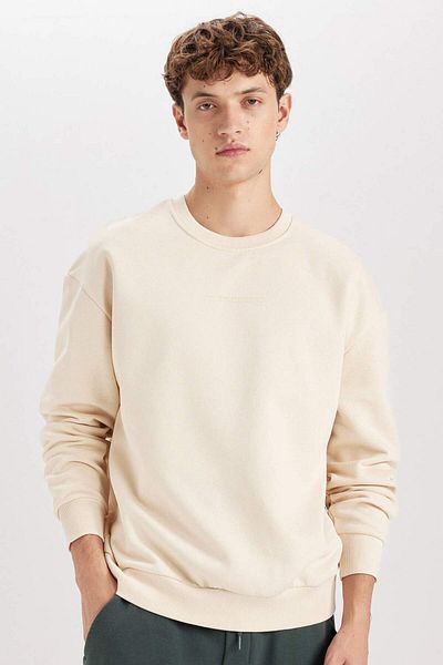 DeFacto Boxy Fit Crew Neck Printed Sweatshirt X8282Az23Au