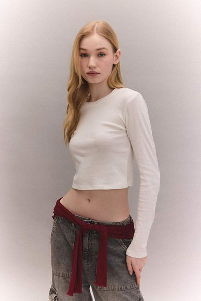 DeFacto Coool Fitted Ribana Basic Long Sleeve T-Shirt A8311Ax23Au