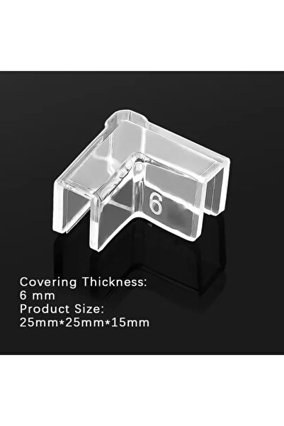 Choice 6 مم 4 قطع 4 قطع/مجموعة من واقيات زوايا حوض السمك الشفافة المضادة للتص...