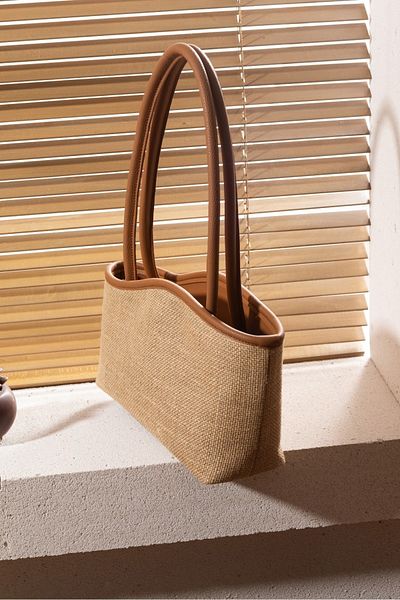 HEPSHOP Women's Straw Hand Shoulder Bag Summer Bag Quality Craftsmanship Beach Bag Zipper Lined
