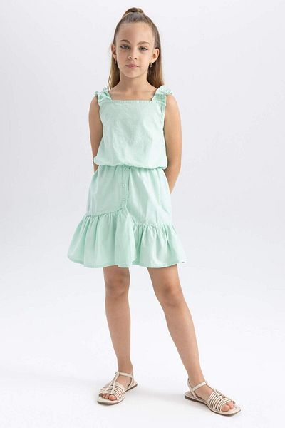 DeFacto Sleeveless Blouse and Skirt Set for Girls - Tyc00855066587