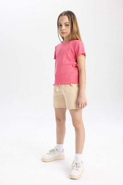 DeFacto Girl's Pocketed Woven Label Shorts Z8803A623Hs