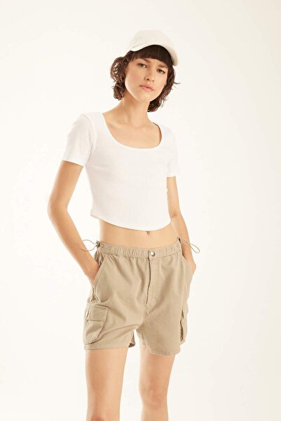 DeFacto Cool Fitted Corduroy Košilka Tričko s krátkým rukávem A9849AX23HS