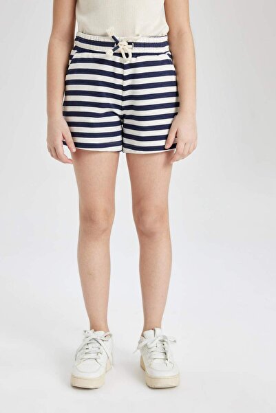 DeFacto Kız Çocuk Çizgili Şort A2466A823HS