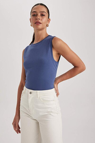 DeFacto Регулярний крій, велосипедна комір, 100% бавовна, футболка A8154AX23SM