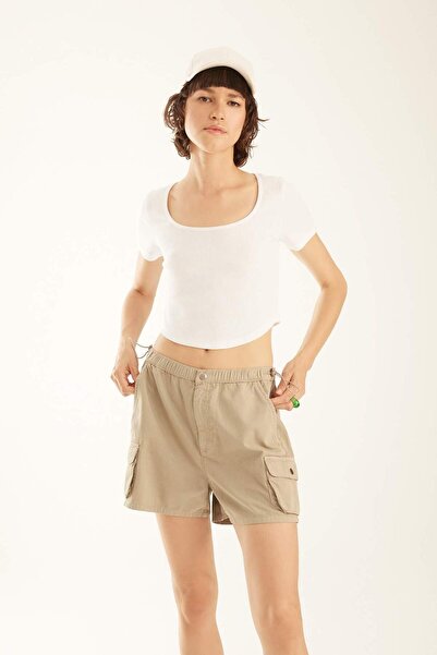 DeFacto Cool Fitted Corduroy Košilka Tričko s krátkým rukávem A9849AX23HS