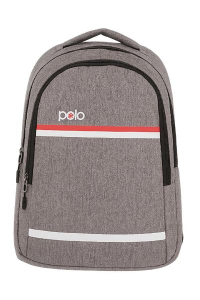 Temel My Polo Backpack Red White Stripes Grey 8860