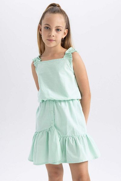 DeFacto Sleeveless Blouse and Skirt Set for Girls - Tyc00855066587