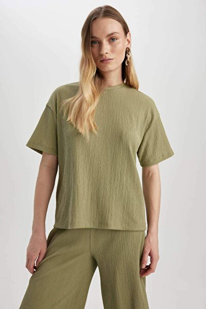 DeFacto Regular Fit Crew Neck Tričko s krátkým rukávem Z9487AZ23SP