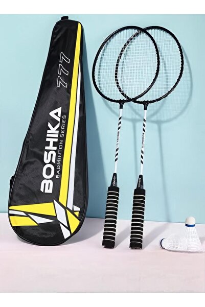 fun zone مجموعة مضارب تنس الريشة للاعبين خفيفة الوزن مع 3 ريشات وحقيبة