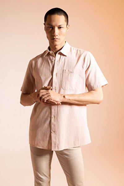 DeFacto Regular Fit Polo Collar Short Sleeve 100% Cotton Shirt M9432az23sp