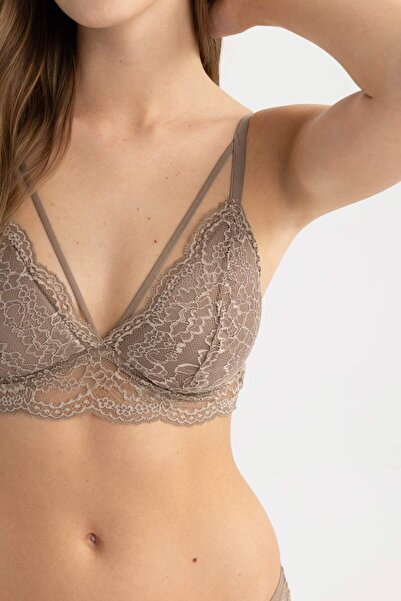 DeFacto Fall in Love Ruched Triangle Bralet με μαξιλαράκι R6569AZ23SP