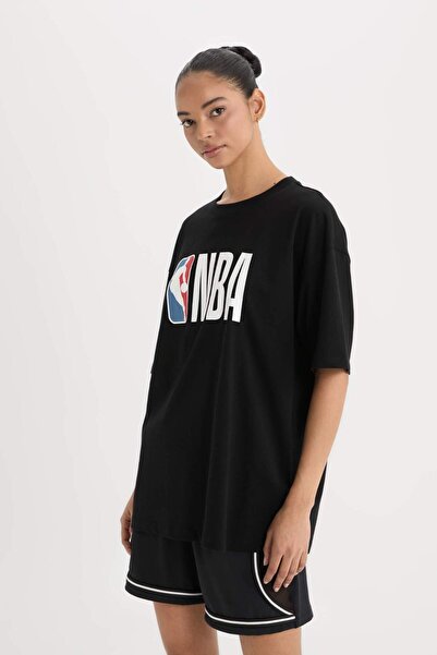 DeFacto Μπλουζάκι NBA Boxy Fit κοντομάνικο 100% βαμβάκι Z9313az23sp