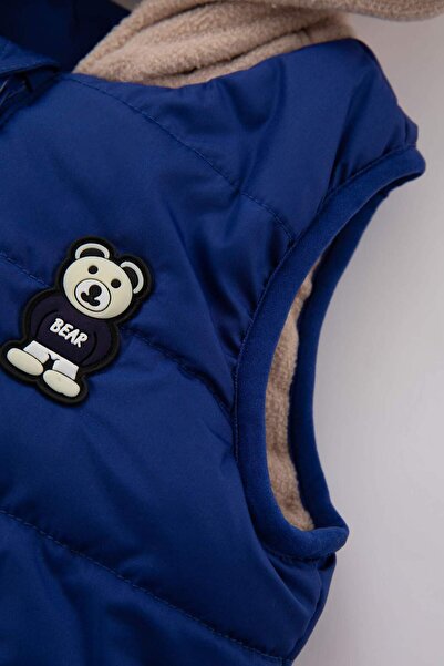 DeFacto Erkek Bebek Polar Astarlı Kapüşonlu Şişme Yelek Z1280A223SP