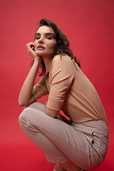 DeFacto Slim Fit Slim Fit Μισό ζιβάγκο Κοντομάνικο T-shirt V6845AZ23SP