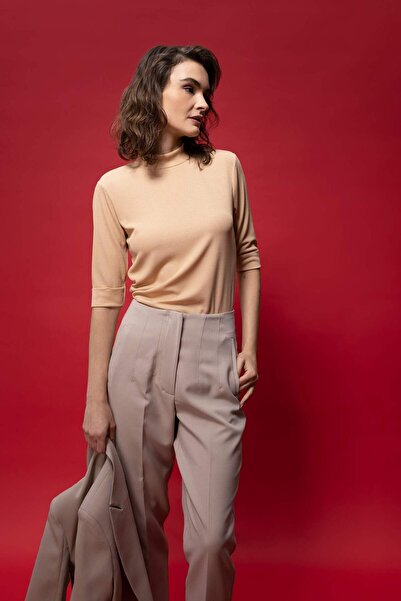 DeFacto Slim Fit Slim Fit Μισό ζιβάγκο Κοντομάνικο T-shirt V6845AZ23SP