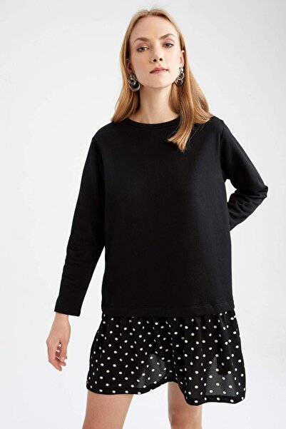 DeFacto Φούστα με μοτίβο με λεπτομέρεια φούτερ V6609AZ22AU