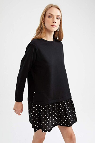 DeFacto Φούστα με μοτίβο με λεπτομέρεια φούτερ V6609AZ22AU