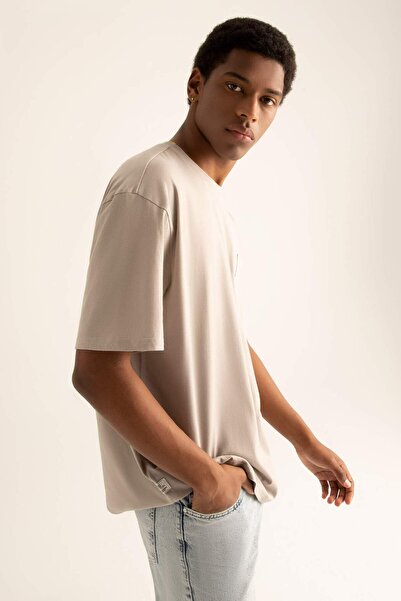 DeFacto Základní tričko Oversize Fit Crew s krátkým rukávem V2384AZ22SP