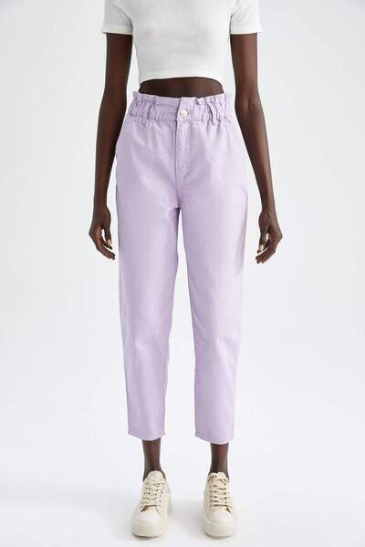 DeFacto Pantaloni largi din gabardina 100% bumbac