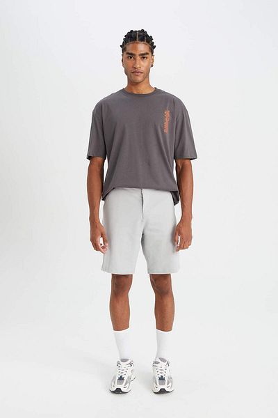 DeFacto Defactofit Oversize Fit Crew Neck Back Printed Short Sleeve T-Shirt Y4828Az22Hs