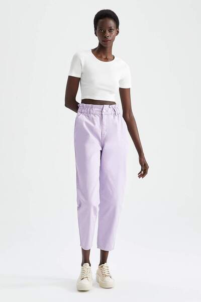 DeFacto Pantaloni largi din gabardina 100% bumbac