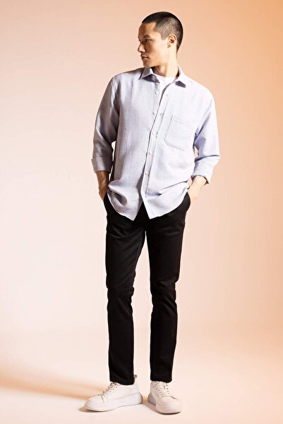 DeFacto Pantaloni slim din gabardină Chino W3012AZ22SP