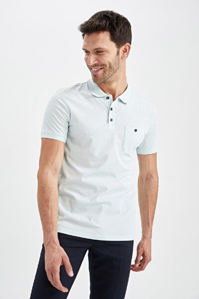 DeFacto Tricou slim cu gât polo din bumbac pieptănat K3966AZ22SM