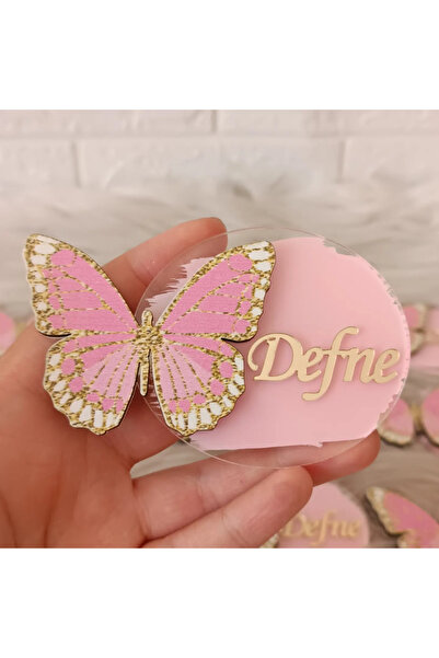 doğrukan 10 Adet Kelebek Figürlü Pleksi Yenidoğan Doğum Günü Magnet