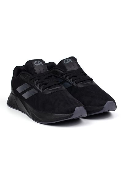 KAJILA Men's Black Smoked Lace-Up Breathable Flexible Lightweight Casual Sneaker Sports Shoes