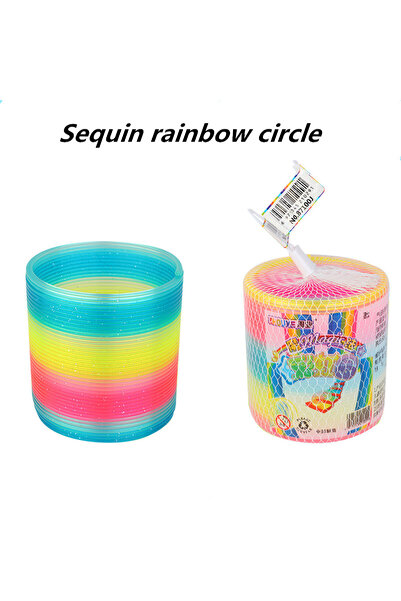 Choice ألعاب دائرية كبيرة من الترتر بألوان قوس قزح، هدايا حفلات أعياد الميلاد...