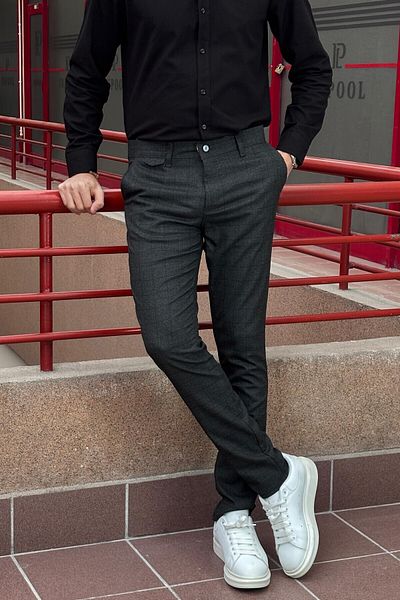 inpool Men's, Pocket detail, Old Money culture, Plaid print, Polyviscose fabric, pants