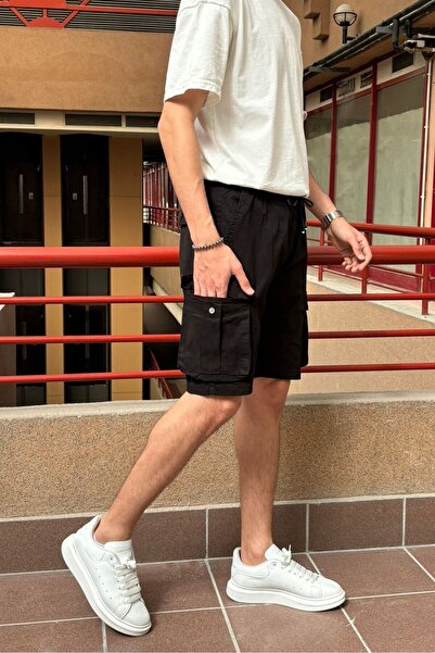 inpool Ανδρικό, Λάστιχο στη μέση, Τσέπη Cargo, Κορδόνι, Σορτς με πτερύγιο πίσω τσέπης