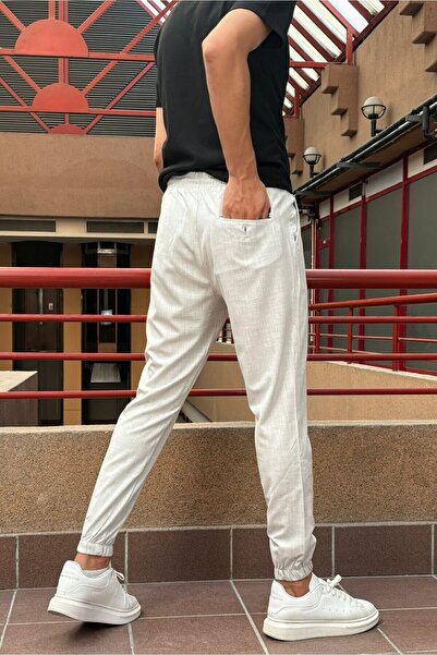 inpool Flexible Slim Fit Jogger Pants - Old Money Culture, Pleated and Waist-Leg Elastic 24INP199D