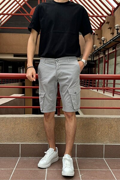 inpool Erkek, Yazlık, Esnek, Pamuklu, Kargo Cep, Gabardin Şort 24ınp161