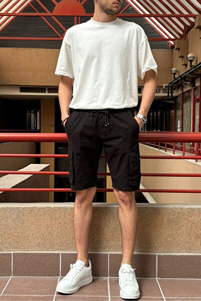 inpool Ανδρικό, Λάστιχο στη μέση, Τσέπη Cargo, Κορδόνι, Σορτς με πτερύγιο πίσω τσέπης