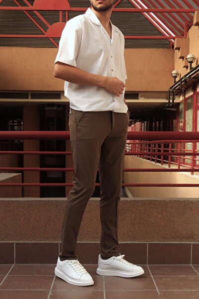 inpool Erkek, slim-fit, esnek kumaş, yıkamalı, old money culture, pantolon 24INP277
