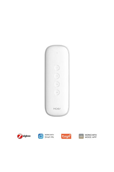 MOES مفتاح Tuya ZigBee Smart Scene Switch أبيض آخر مزود بـ 4 أزرار لاسلكي محم...