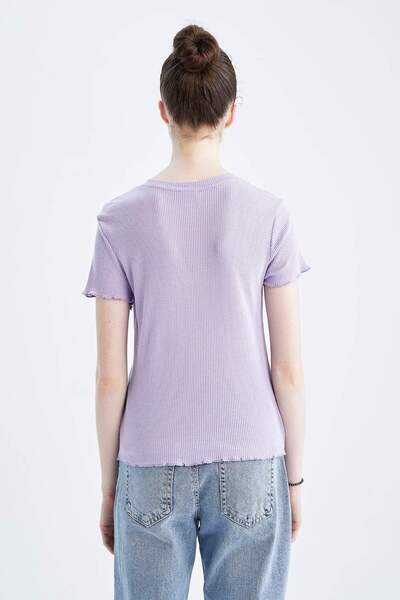 DeFacto Slim Fit Bisiklet Yaka Kısa Kollu Tişört K7064AZ22SM