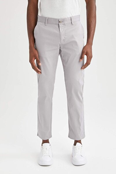 DeFacto Regular Fit Chino Canvas Trousers Gabardine Pocket Straight Leg T1052Az22Sp