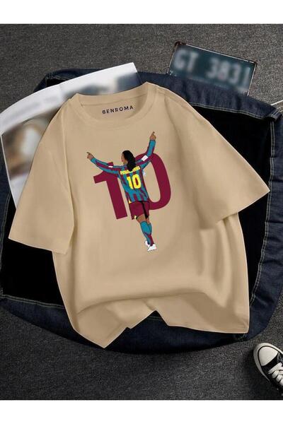 DM DOLCE MORE TRICOU UNISEX CU IMPRIMEU JUCĂTOR DE FOTBAL OVERSIZE CU IMPRIMEU