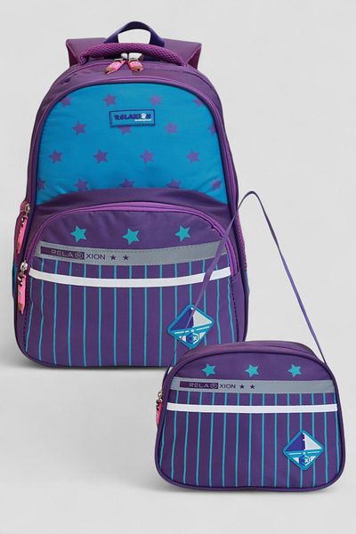 Relaxion Fed Primary School Backpack Purple Turquoise Rlx1320