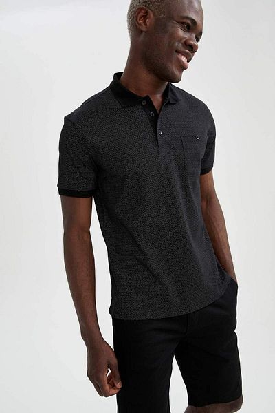 DeFacto Slim Fit Polo Neck Basic Cotton Combed Cotton T-Shirt K3966Az21Sm