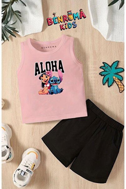 BENROMA ALOHA ŠORTS I MAJICA SA ŠTAMPOM UNISEKS DEČJI SET
