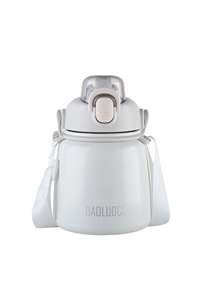 Weather Forecast 304 L Steel White 650 ml Flask Water Bottle with Strap and Straw Gin469By