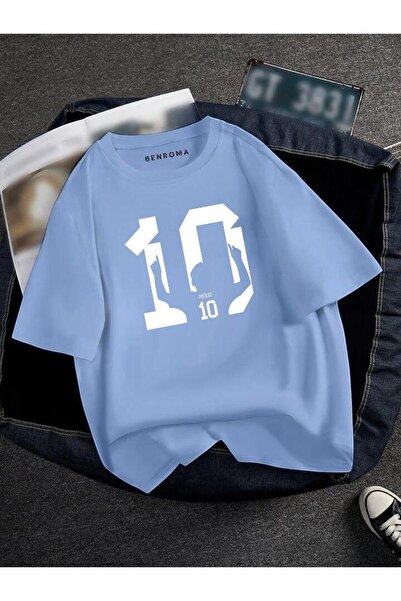 DM DOLCE MORE TRICOU UNISEX CU IMPRIMEU JUCĂTOR DE FOTBAL OVERSIZE CU IMPRIMEU