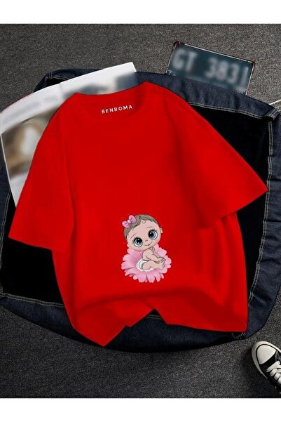 BENROMA Pregnant Baby Printed T-Shirt