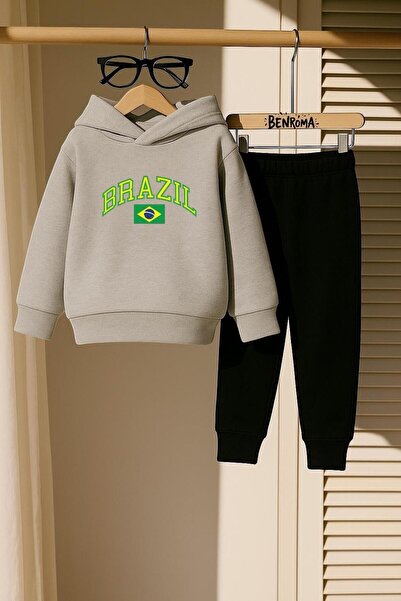 DM DOLCE MORE БРАЗИЛСКИ ПРИНТ 3-ЧАСТЕН ДЕТСКИ СПОРТЕН КОМПЛЕКТ