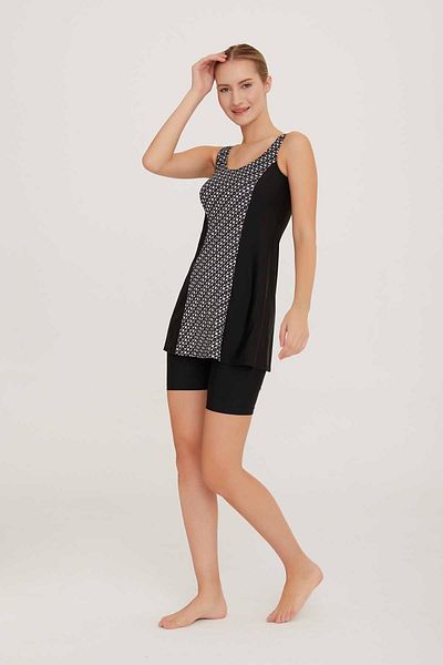 Adasea Lapieno 3602-24 Costum de baie negru Veera semi-închis pentru piscină