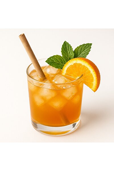 alenked Paper Wrapped Frozen Paper Pipette Kraft 8mm X 24 cm 50 Pcs